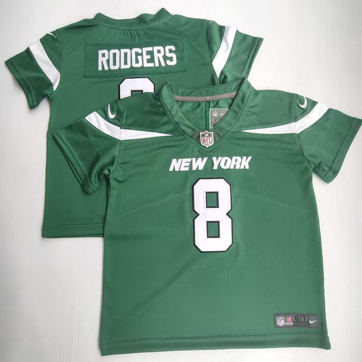Toddler Nike New York Jets #8 Aaron Rodgers Green Team Color Stitched NFL Vapor Untouchable Limited Jersey